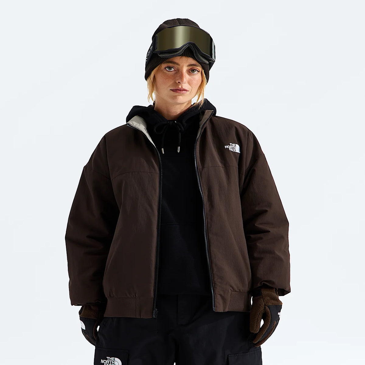 Reversible Bomber Jacket - Brown