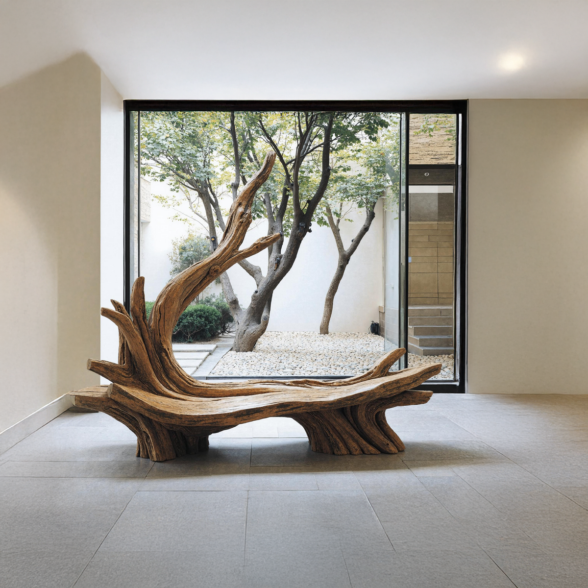 Handcrafted Live Edge Bench For Artistic Patio Designs