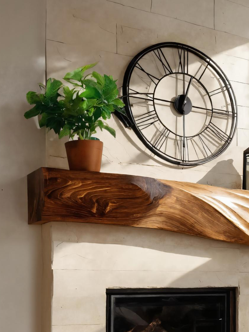 Modern Wooden Fireplace Mantel For Cozy Home Interior