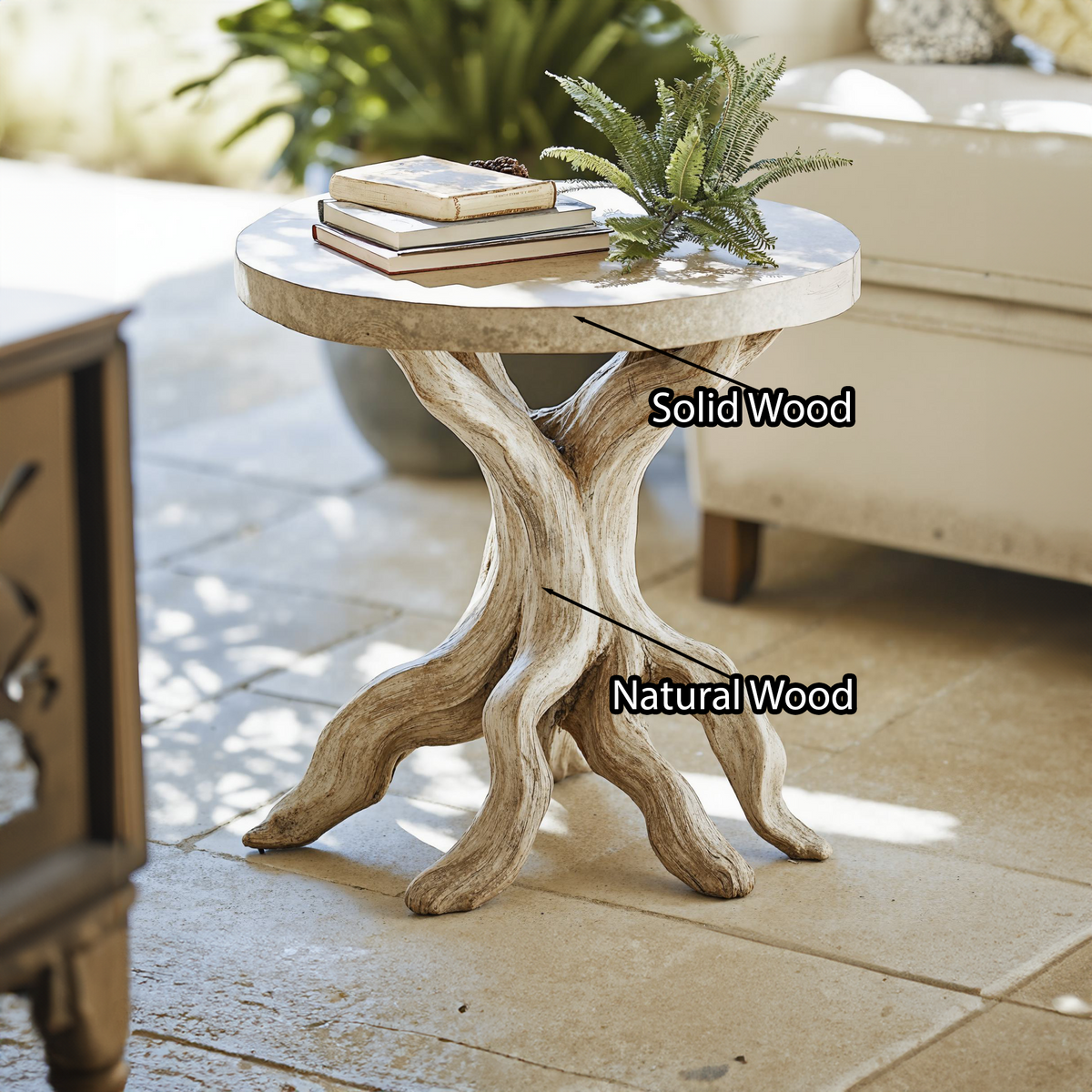 Farmhouse End Table Live Edge End Table Decor